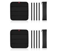 Giwnhvx 2X Pare-Soleil MagnéTique ÉPais ImperméAble pour FenêTre de Camping-Car, Couverture de Ventilation Occultante pour Camping-Car à Aimant Pliable de 16 Pouces X 16 Pouces