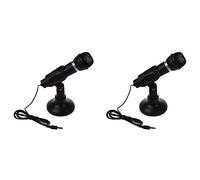 Giwnhvx 2X PC Omnidirectionnel Ordinateur Portable Calculateur Support Réseau 3.5mm Mini Mini Téléphone Mike Noir