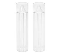 Giwnhvx 2X Pilier Bougie Moule Cylindre Côtes en Plastique Bougie Moules 6 Pouces pour Bougie Faire des Bougies DIY à La Main