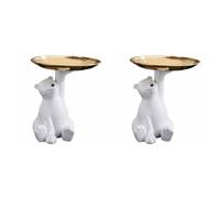 Giwnhvx 2X Plateau à Clés pour Table D'Entrée, Plateau à, Plateau de Rangement pour Cosmétiques, Plateau de Rangement Décoratif Polyvalent