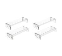 Giwnhvx 2X Plateau de Service Transparent pour Crackers, Plateau de PréSentation Transparent pour Macarons, Support Rectangulaire pour Plateaux de Service