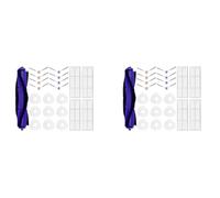 Giwnhvx 2X pour Freo Polyvalent Self Vadrouille J3 Roller Brosses Latérales Une Forme de V Chiffons pour Chiffon Filtre Hepa Pièce de Rechange