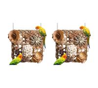 Giwnhvx 2X pour Oiseaux, pour Perruches, pour Recherche de Nourriture, Tapis d'herbe, Mur d'escalade pour Perruche, Perroquet, Calopsitte, Conure, Inséparable
