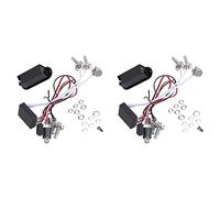 Giwnhvx 2X Préamplificateur 3 Bandes Égaliseur EQ Harness Guitare Bass Tone Control System pour Pickup
