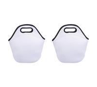 Giwnhvx 2X Sac à Déjeuner en Blanc Sublimation Boîte pour Déjeuner Thermique Réutilisable Isolé pour Transport Fourre-tout avec Fermeture À Glissière