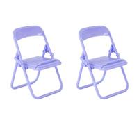 Giwnhvx 2X Steve Cute Little Chair Support de téléphone portable Support de téléphone portable pliable pour bureau Violet