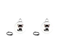 Giwnhvx 2X Traqueur GPS Anti-Perte pour Animaux de Compagnie, Bluetooth, Localisateur Étanche Portable Intelligent, Collier de Suivi en Temps Réel, Dispositif de Recherche, Chat