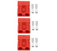 Giwnhvx 3 connecteurs une fiche style Anderson 50 A 600 V 6-12 AWG outil électrique pour prises terminales solides plaquées 6 AWG Rouge