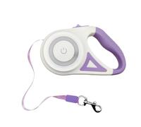 Giwnhvx 3 Mètres Lampe de Poche LED Laisse pour Animaux de Compagnie Rétractable Éclairée Nuit Marche en Plein Air Poignée Antidérapante Fournitures Durables Facile à Installer, C