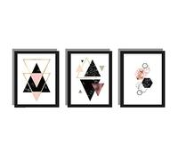 Giwnhvx 3 pcs/Set Decoration Nordique Art Mural geometrique Affiches de Peinture sur Toile Decoration sur Toile Photos de Mur d'art (Non encadre) 30cm x 40cm