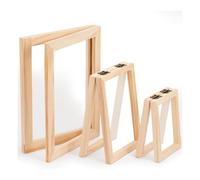 Giwnhvx 3 Pièces de Fabrication de Papier en Bois Moule de Fabrication Papier Kit D'Écran de Fabrication de Papier Cadre de 3 Tailles pour L'Artisanat en Papier de Bricolage (A7, A6, A5)