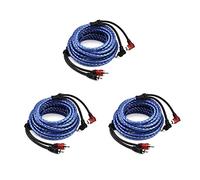 Giwnhvx 3 x amplificateur audio stéréo de 5 m 2 à 2 prises de voiture