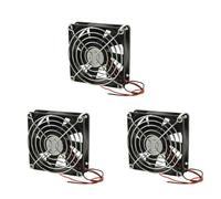 Giwnhvx 3 x boîtier en plastique noir DC 24 V CPU 24 V Ventilateur de refroidissement avec protection des doigts en métal