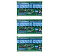 Giwnhvx 3 x DC 24 V 8 Ch RS485 Relay Board Modbus RTU UART Remote Control Switch DIN35 Rail Box pour PLC Automation Control