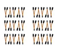 Giwnhvx 30 Pcs JR/Futaba Style Servo 1 Un 2 Câbles Un Y Répartiteur D'extension Une Femelle pour Modèles RC 7 cm