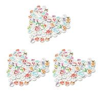 Giwnhvx 300 Pcs 15mm Couleur Alphabet Rond Boutons Mercerie Couture DIY Decoration avec 2 Trous