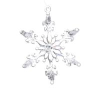 Giwnhvx 30Pcs Noël Transparent Collant 4.5CM Flocon de Neige Acrylique Sapins de Noël Ornement Suspendu