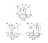 Giwnhvx 30PCS Supports de Carte Haut de Poste de Pouce Nombre 8.6 Supports de Numéro de Support de Table de Figure de Coeur Photo Mémo de Note de Clip pour Mariage