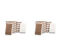 Giwnhvx 32 éponges de cuisine biodégradables compostables en cellulose, éponge à la noix de coco, éponge écologique pour le nettoyage de la vaisselle