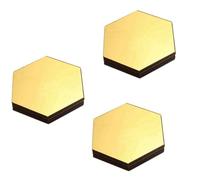 Giwnhvx 36 Pcs DIY 3D Miroir Hexagone Decal Art Mural Autocollant Mural DÉCor à Amovible Or