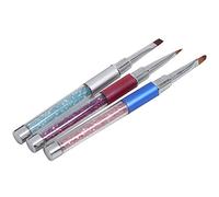 Giwnhvx 3Pcs/Set Nail Art Acrylique Uv Gel Extension Builder Strass Peinture Brosse Lignes Liner Motif Dessin Stylo Manucure Outil 03