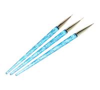 Giwnhvx 3Pcs/Set Nail Art Cristal PoignÉE Français Fleur Design Lignes Liner Grille Peinture Dessin Brosses Uv Gel Stylo Manucure Outils