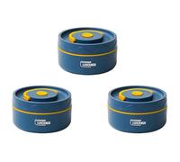 Giwnhvx 3X Boîte à Déjeuner, Conteneur à Déjeuner en Acier Inoxydable Boîte à Lunch Portable Conteneur pour Déjeuner Bleu A