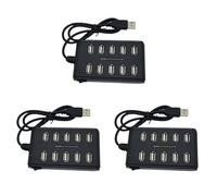 Giwnhvx 3X Câble D'Extension Haute Vitesse 10 Ports Adaptateur de Concentrateur USB 2.0 pour PéRiphéRique D'Interface PCB pour Ordinateur Portable