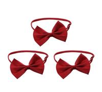 Giwnhvx 3X Collier Reglable pour Les Animaux de Compagnie Une Cravate de Noeud Papilon pour Les Animaux de Compagnie L'Accessoire Mignon - Vin Rouge