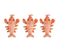 Giwnhvx 3X Disquette Lobster Dog Toys Peluche Sautant Homard Jouet Interactif Mouvement Activé Jouet pour Animaux Compagnie en Mouvement, Jouet à Mâcher en Peluche B