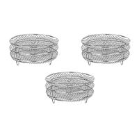 Giwnhvx 3X Friteuse À Air Trois Racks pour Déshydrateurs Empilables pour Gowise Rack pour Friteuse À Air en Acier Inoxydable Convient Tous Les 4.2-5.8QT