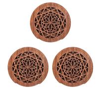 Giwnhvx 3X Guitare en Bois Soundhole Sound Hole Cover Block Feedback Buffer Bois Acajou pour EQ Guitares Folk Acoustiques, Style 1