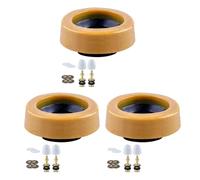 Giwnhvx 3X Kit de WC pour WC avec sortie Un Plancher Installation Ou Repositionnement Comprend Boulons pour, Bouchons pour Boulons, Bride Et Rondelles