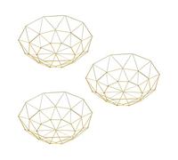 Giwnhvx 3X Panier de Fruits en Fil Métallique Fruitier, Grand Support pour Bol Rond pour Pain