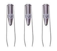 Giwnhvx 3X Pincettes en Acier Inoxydable pour les Cils et les Sourcils + LED