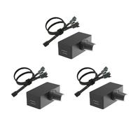 Giwnhvx 3X Régulateur de vitesse PWM Régulateur Ventilateur PWM Un 4 Pin Gouverneur PWM Alimentation USB Type-C Refroidisseur D'eau DIY Option B