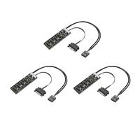 Giwnhvx 3X Splitter En-tête USB Un 9 Pin avec Alimentation, Extension Hub USB Intérieur Connecteur Splitter USB 2.0 pour Carte Mère
