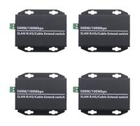Giwnhvx 4 Pcs Extension IP Ethernet sur Kit Réseau HD Coaxial Extenseur de Transmission Coaxiale EoC pour Caméras CCTV de Sécurité(A)