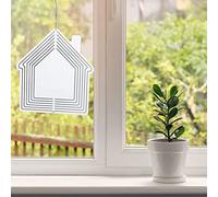 Giwnhvx 4 PCS Sublimation Wind Spinner Blank DIY Sublimation Wind Spinner Blanks 10 Pouces Wind Spinner Hanging 3D Aluminium Double Face Sublimation Hanging Decoration