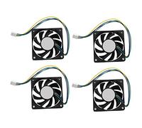 Giwnhvx 4 pièces 70 x 70 x 15 mm 12 V 4 broches PWM Ordinateur PC Case Cooler Cooling Fan Noir