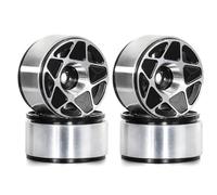 Giwnhvx 4 Pièces de 1,0 Pouces en Métal avec Roue Beadlock pour Jante pour 1/18 1/24 RC Crawler Car TRX4M Pièces de Mise à niveau Accessoires Noirs