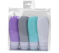 Giwnhvx 4 PièCes/Ensemble Silicone Bouteilles de Voyage Rechargeables Ensemble Essence Shampooing Gel Douche Bouteilles Conteneur Peut Transporter dans L'Avion 90 ML