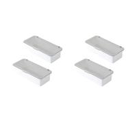 Giwnhvx 4 plateaux avec couvercle, porte-outils avec couvercle, plateau en plastique, tiroir à couverts, organisateur pour outils, conteneur D
