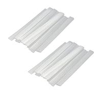 Giwnhvx 40 PCS Cosmetic Make Up Brushes Guards Protecteurs de Couvercle Gaine Net Blanc