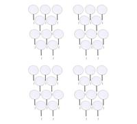 Giwnhvx 40 pièces 21 cm Éventail vide pour peinture DIY pour enfants éventail en tissu de soie éventail rond avec poignée en plastique