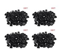 Giwnhvx 400Pcs Embouts de Tube Carrés en Plastique, Bouchons 20 mm x 20 mm, Noir