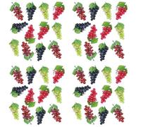Giwnhvx 48 Grappes de Raisins Artificiels Simulation DéCorative RéAliste Faux Raisins Grappes pour Mariage Vin Cuisine Centre de Table
