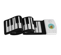Giwnhvx 49 - Clavier électronique portable pour piano à main avec clavier en silicone souple compatible avec Bluetooth, cadeau pour enfants, blanc
