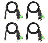 Giwnhvx 4PCS 60cm E-Bike 9Pin Convertir Extension Convertir Connecteur Étanche pour Moteurs Roue Arrière Avant