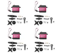 Giwnhvx 4X 25KG Servo Numérique Plein Metal Gear Couple Haute Étanche pour RC Voiture Crawler Robot Contrôle Angle 270